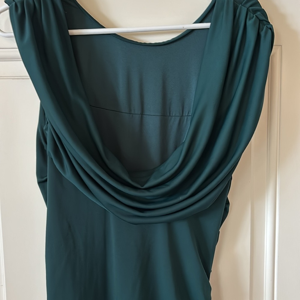 Bcbg Maxazria Size Large A Deep Emerald Green Dre… - image 5